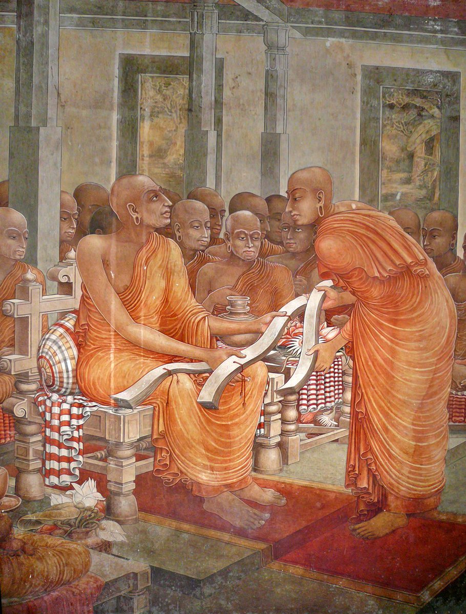 3/89That earlier work comes from a 5th century Theravada Buddhist thinker and theologian named Buddhaghoṣa. Although born and raised in what's today Bihar, Buddhaghoṣa spent most of his time writing and teaching at the Great Monastery of Anurādhapura in Sri Lanka.