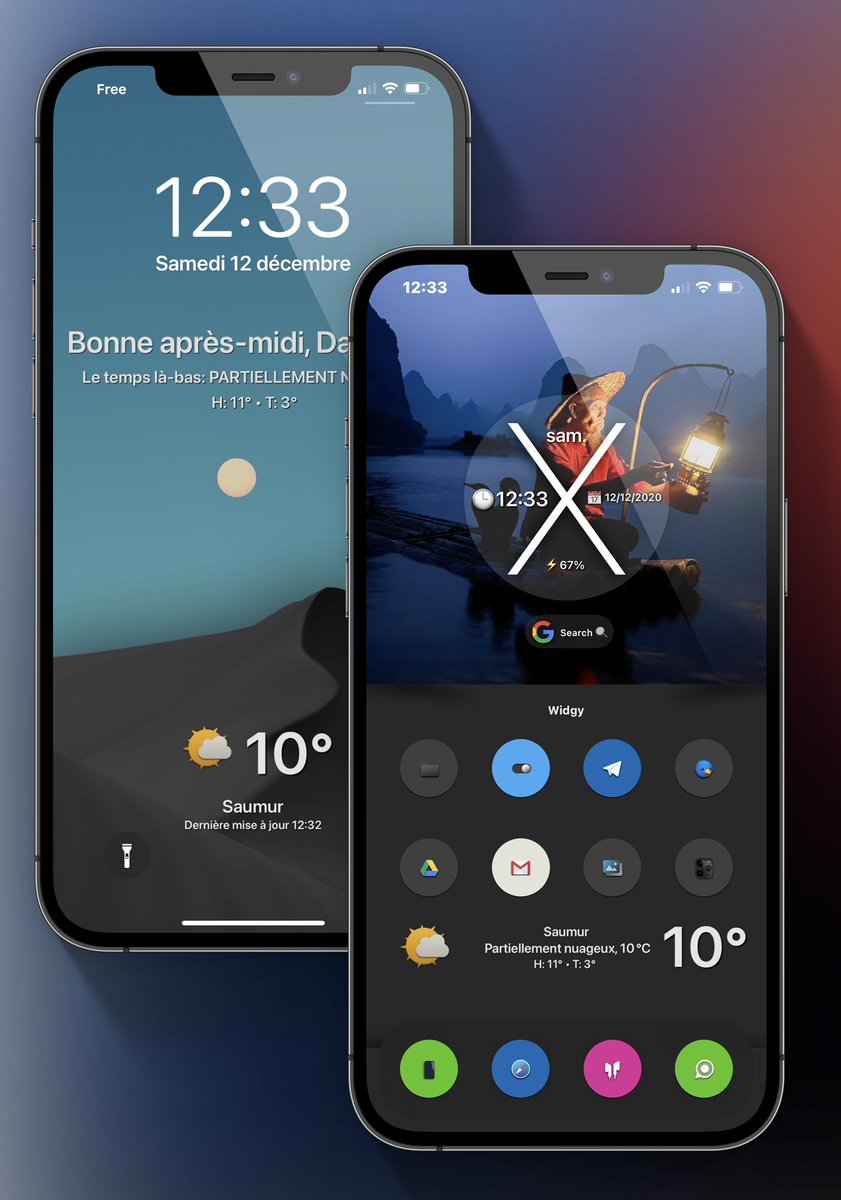 TeboulDavid1's tweet photo. Ready for Saturday 😉⚡️
.
🔘 Weather @thewaytozion
.
#iPhone12ProMax
#ios14homescreen
#ios14icons
#nojailbreak
#Wallpapers
#Iconboard
@screenshot_pro
#iOS143RC
#Widgy https://t.co/YswhXsk5Ep