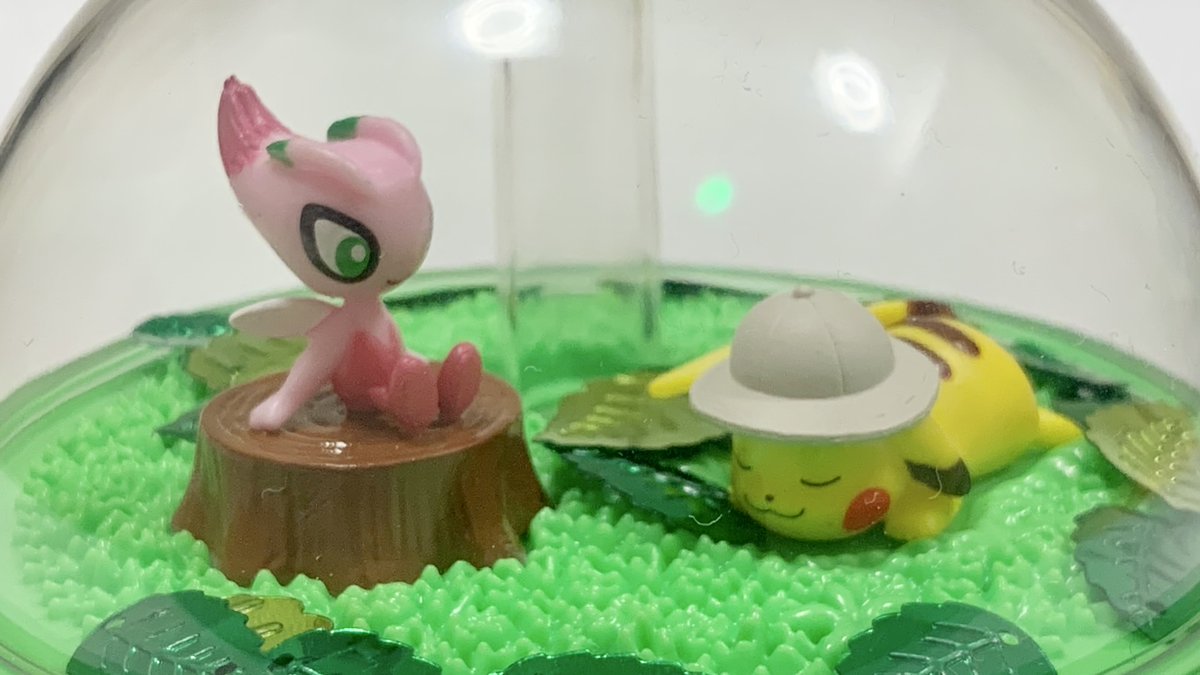 ポケモンセンターnakayama 探検ピカチュウと色違いセレビィ テラリウム風ドリンクケース ポケットモンスターココ