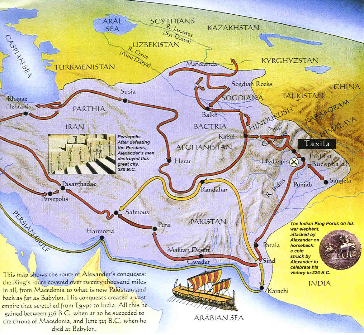 29/89Following Alexander's example, Seleucus kept the satrapy system intact. This helped him govern efficiently and focus his efforts in Syria feuding with the Ptolemies.The wealthiest of his satrapies was a remote Greek enclave between Hindu Kush and Amu Darya — Bactria.