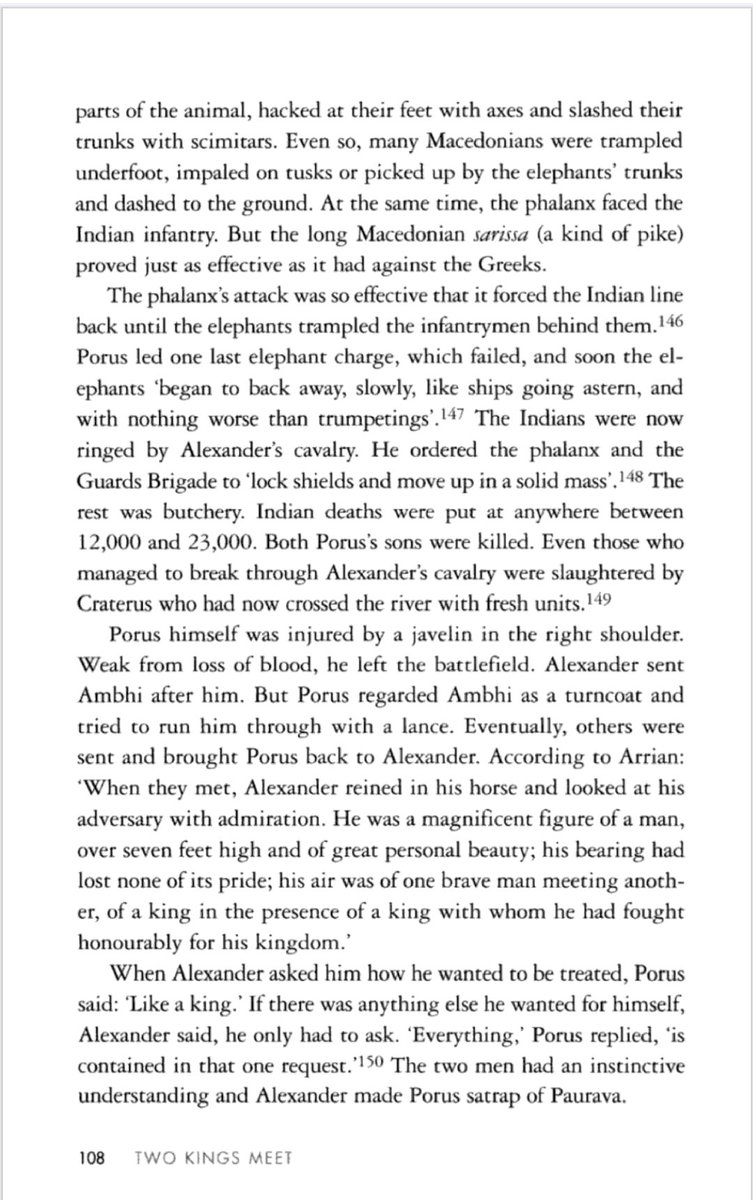 33/89It's this exhaustion why he abandoned his eastward campaign. But not before installing Porus as his satrap (autonomous vassal, according to some sources). A major part of this exhaustion can be attested to Porus' war elephants.