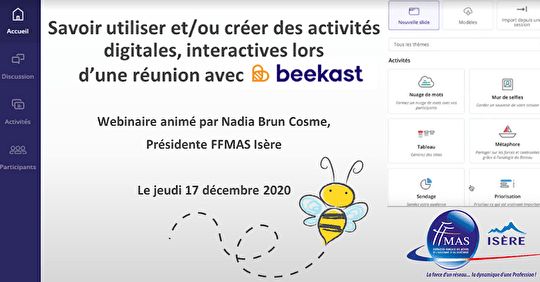 Découvrez #beekast outil #interactif et #collaboratif le 17/12/2020 lors du webinaire <a href="/FFMAS38/">FFMAS Isère</a> !
Gratuit pour les adhérent·e·s du reseau FFMAS.
Ouvert aux non adhérent·e·s.
#digital #visioconference #visio #animation #presentation
buff.ly/3qL9S2p