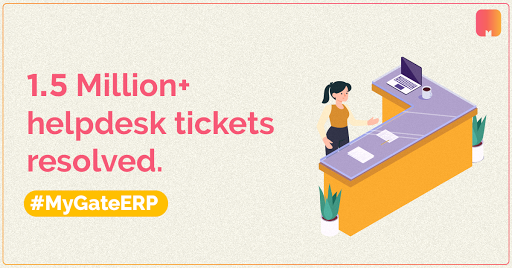 MyGate_com's tweet photo. Thousands of MyGate societies have found the fastest way to resolve service complaints with MyGate ERP.
With 6000+ daily resolutions, our platform facilitates the overall process of raising and resolving Helpdesk tickets.
Switch to smart with #MyGateERP.
#MyGate #ERP #Helpdesk https://t.co/W9ISvDYsbZ