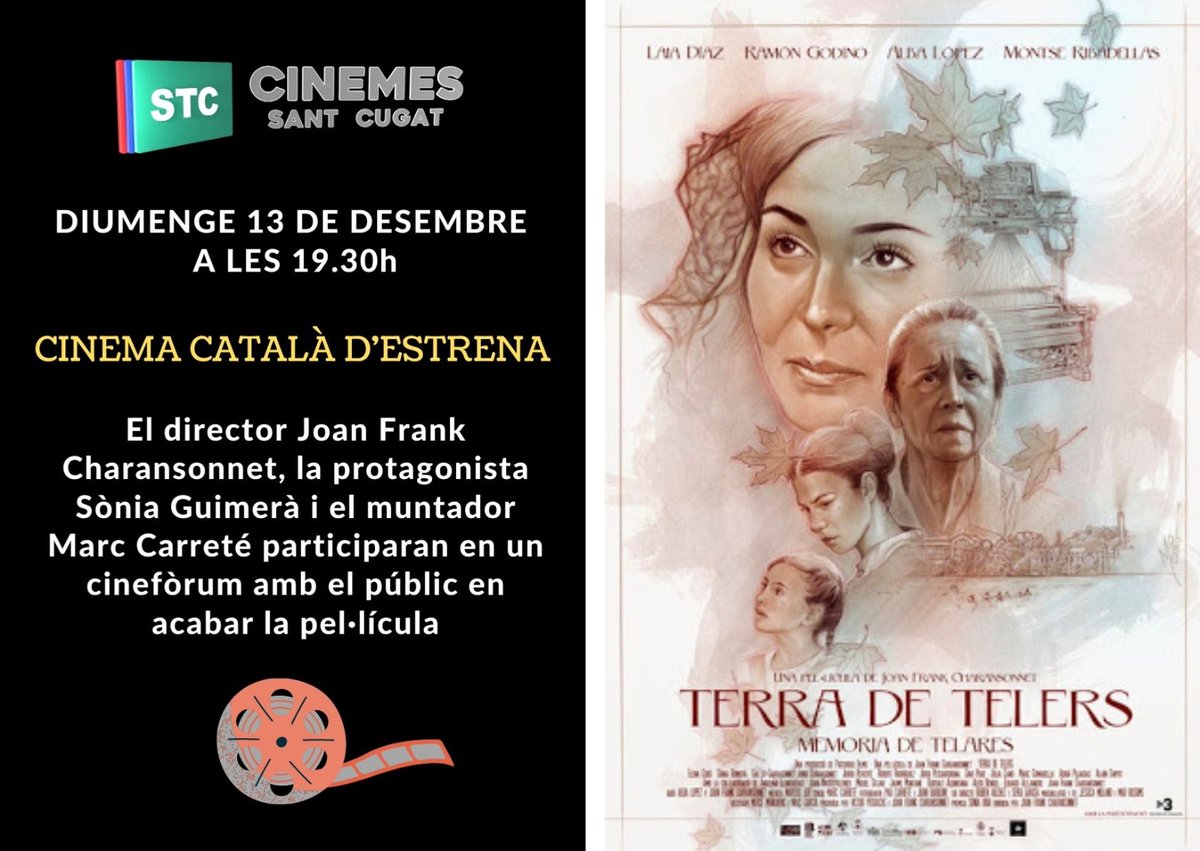 📽️ El divendres vam estrenar la pel·lícula en <a href="/llenguacatalana/">Política Lingüística</a> de la setmana: #TerraDeTelers
🎞️ I aquesta tarda fem un cinefòrum amb <a href="/joanfrankcharan/">Joan Frank Charansonnet</a>, <a href="/sonia_guimera/">Sònia Guimerà</a> i @marccarrete.
🎬 Si encara no l'heu vista, és l'ocasió ideal!
🎟️ bit.ly/2JOHL1m