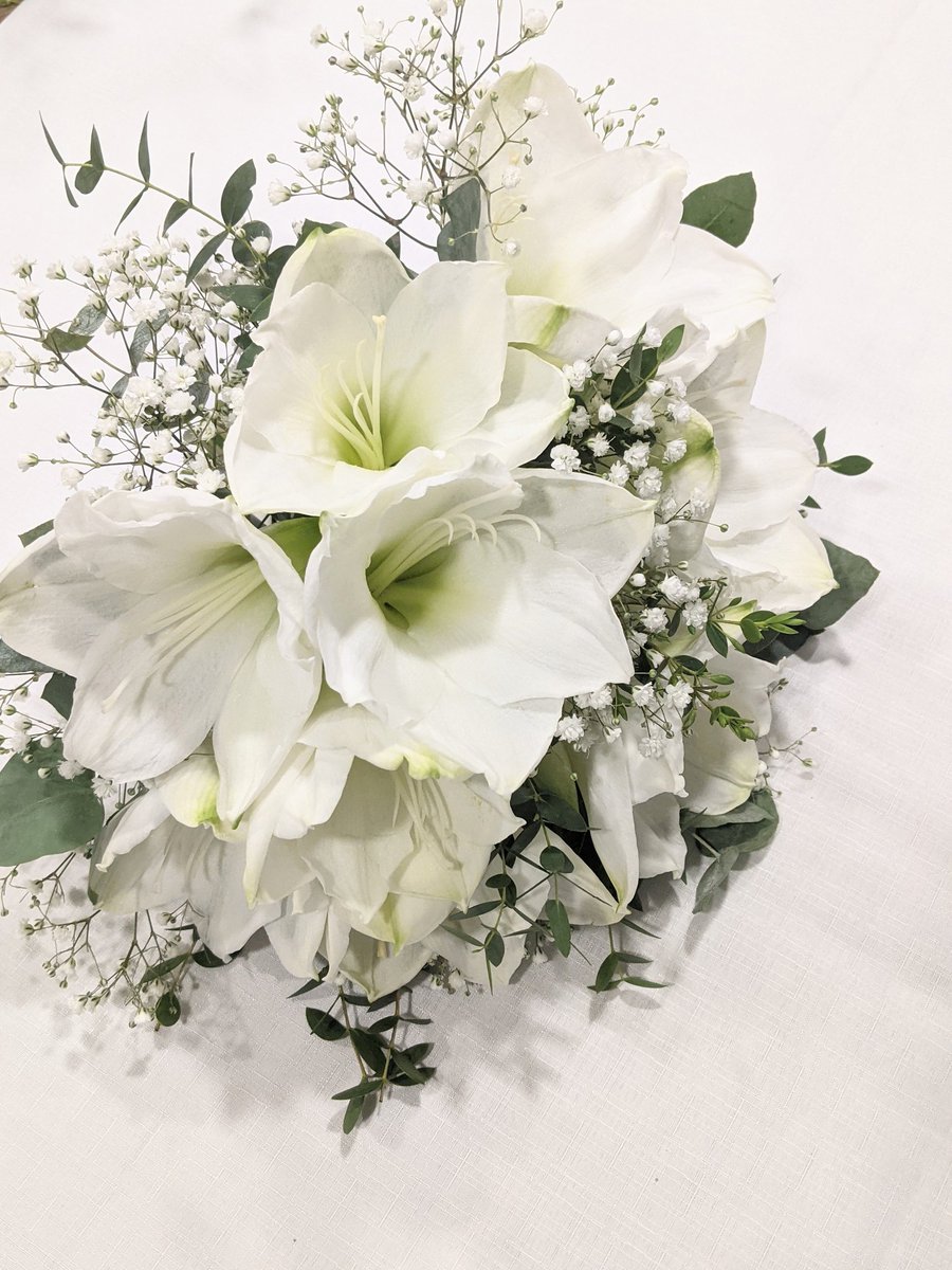 A wedding! 🥂 
Congratulations to Nacia and Freddy! 
#weddingday #weddingflorist #weddingbouquet #northampton #amaryllis #winterwedding