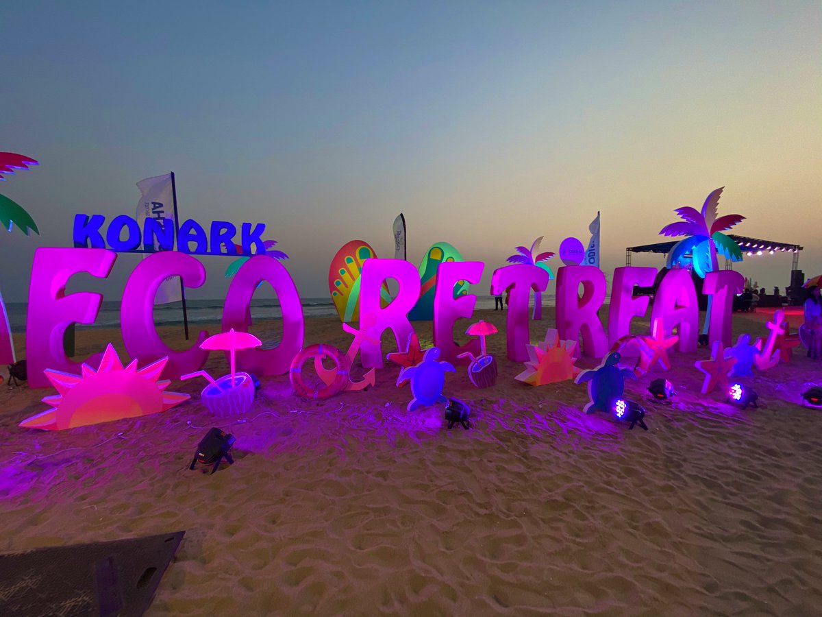 Stage is getting ready for the evening cultural programs!!  #Konark  #EcoretreatOdisha  #VisitOdisha 