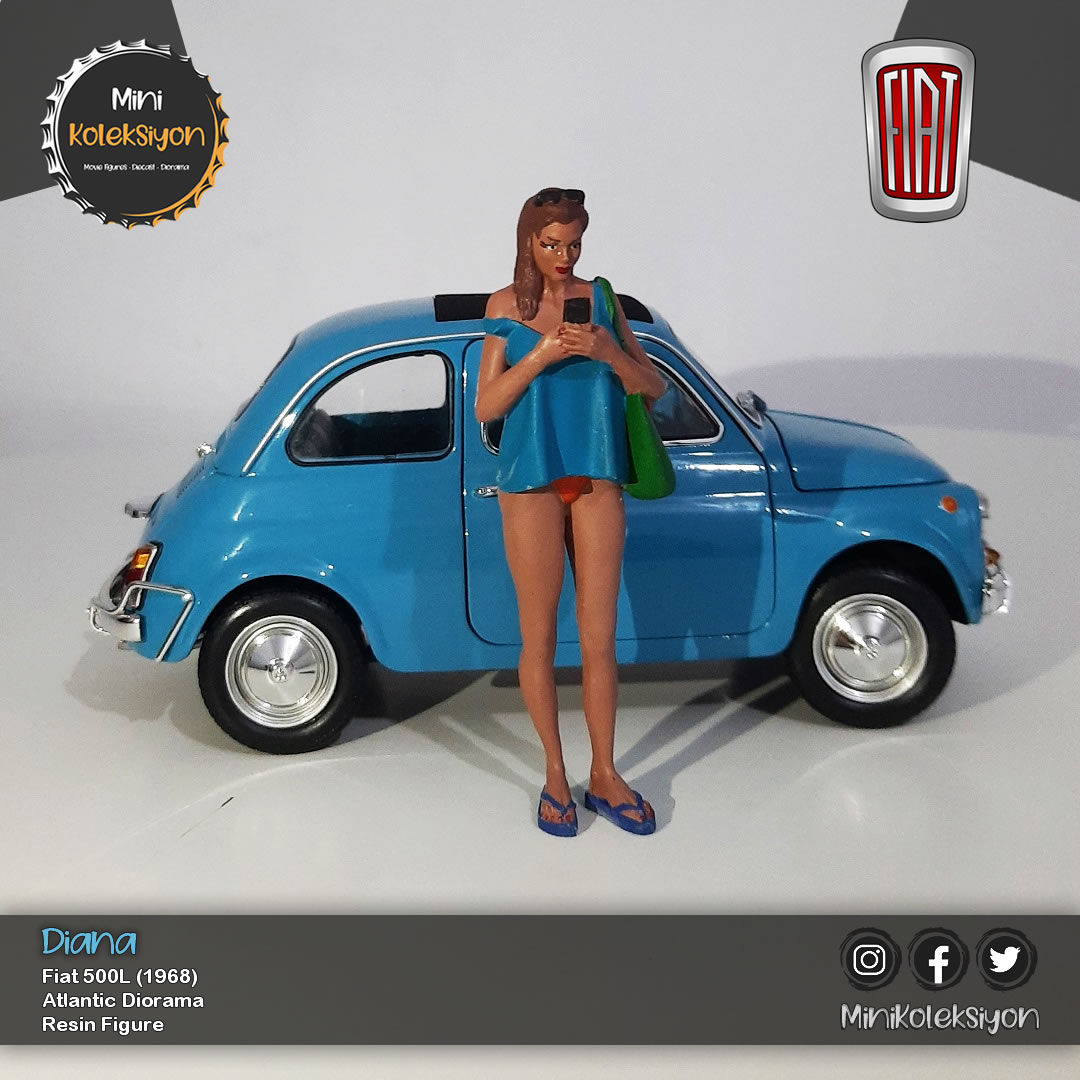 MiniKoleksiyon's tweet photo. 📸 𝗗𝗶𝗮𝗻𝗮 &amp; 𝗙𝗶𝗮𝘁 𝟱𝟬𝟬𝗟
💥 Figure: #Diana
🔍 Size: 9,7 cm
📅 Release year: 2019
📦 Type: #ResinFigure
🏠 Manufacturer: #AtlanticCase

🚗 Car Model: #Fiat500L
📅 Model year: 1968
🏠 Manufacturer: #Minichamps https://t.co/ZGsOhfscSz