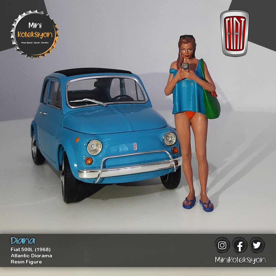 MiniKoleksiyon's tweet photo. 📸 𝗗𝗶𝗮𝗻𝗮 &amp; 𝗙𝗶𝗮𝘁 𝟱𝟬𝟬𝗟
💥 Figure: #Diana
🔍 Size: 9,7 cm
📅 Release year: 2019
📦 Type: #ResinFigure
🏠 Manufacturer: #AtlanticCase

🚗 Car Model: #Fiat500L
📅 Model year: 1968
🏠 Manufacturer: #Minichamps https://t.co/ZGsOhfscSz
