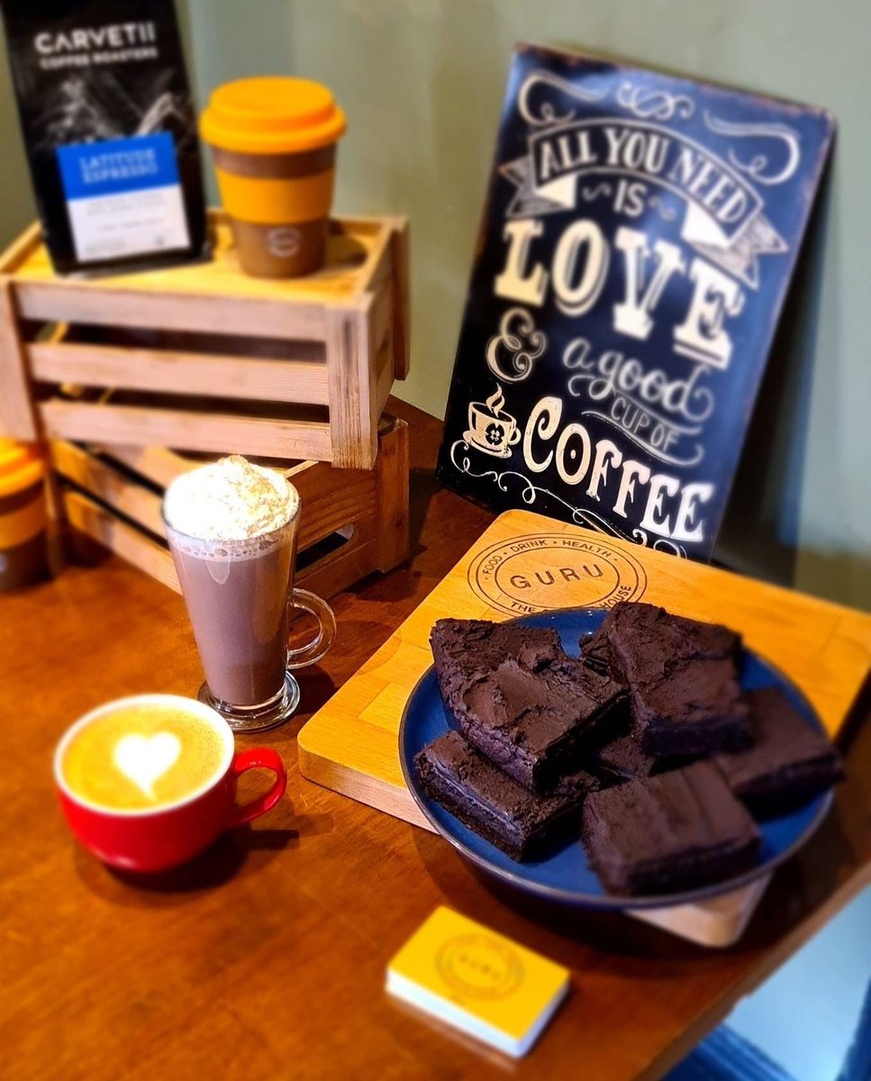 We’re open today until 3 pm, so come and get your lunch at Guru Coffee House.

We have a selection of fresh juices, freshly made sandwiches, pastries, meal deals and the full Guru menu. 💚

We also have plenty of #Christmas treats available. 🎄 

buff.ly/32Zu3hk