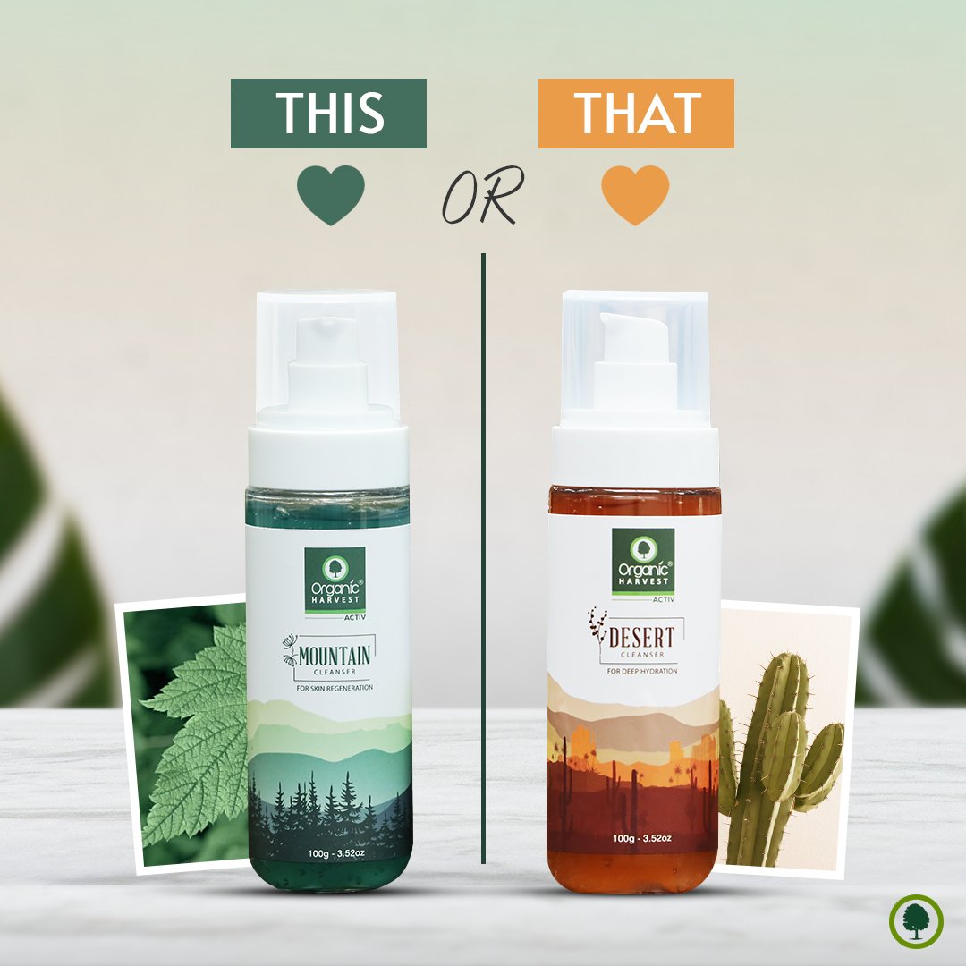 THIS or THAT
💚 / 🧡

We're here to give you an option, what would you pick for your skin type, Desert Cleanser (Comment 🧡) or Mountain Cleanser (Comment 💚)
.
.
.
#ThisorThat #EarthRange #DesertRange #MountainRnage #Cleanser #FaceWash #DrySkin #DullSkin #AllSkinTypes