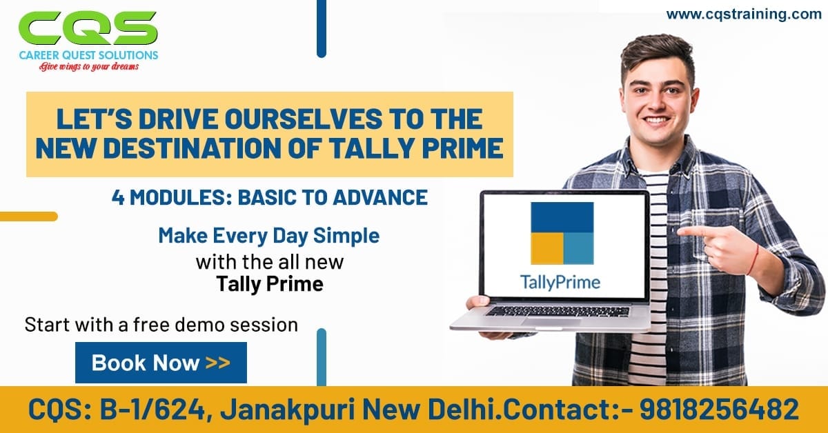 CQSTraining's tweet photo. Upgrade to #TallyPrime with our bridge courses. Available for TallyACE, TallyPRO and TallyGURU registered and certified candidates.
To learn Tally prime and get certified call our career helpline at 9818256482
#cqstraining #CQS #TallyPrime #MakeEveryDaySimple #TallyACE https://t.co/HmZNviNWhr