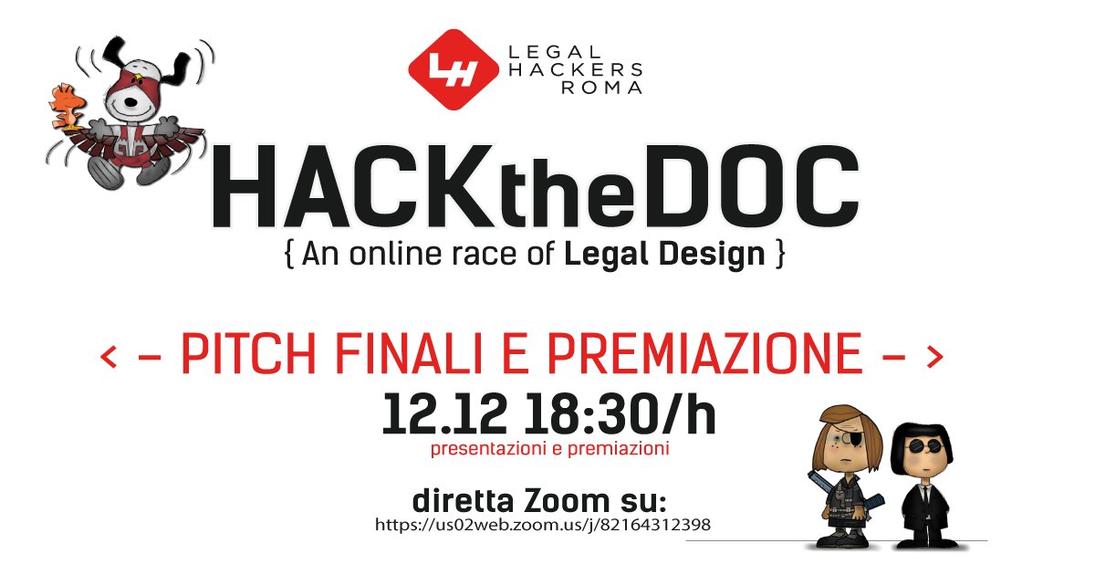 legalhackersrm's tweet photo. #legalhackathon #hackthedoc #legaldesign #legalhack
Alle 18:30 di oggi i pitch dei finalisti e le premiazioni!
Per assistere: https://t.co/dcd1mMB2Uy https://t.co/Tpi86RFwOe