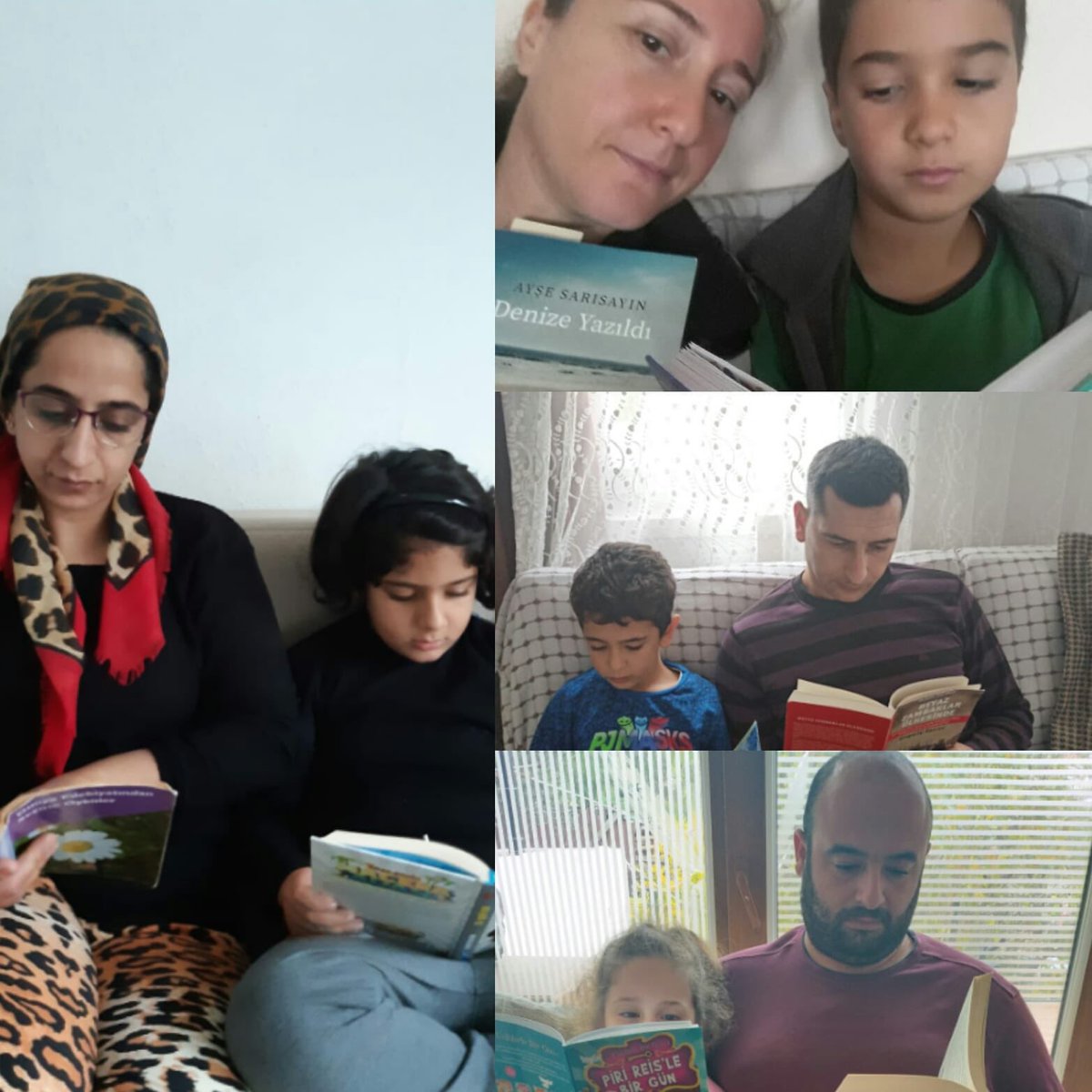 mugla_mem's tweet photo. Müdürlüğümüz ''Muğla Evde Kal Kitap Oku''projesi büyük ilgi gördü. Veli ve öğrencilerin kitap okumalarını teşvik etmek amacıyla düzenlenen proje ile aileler sokağa çıkma kısıtlaması olan hafta sonununda çocukları ile birlikte evde kitap okuyor📚#Muğlaevdekalkitapoku @pervin_tore https://t.co/jG5kGtqhnM