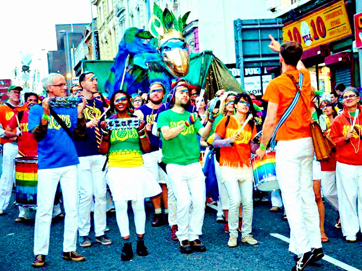 BrazilicaFest's tweet photo. The fabulous Arco Iris @arcoirisparana have supported us from the very start! 😘🌈🔥❤

#ArcoIris #Bateria #Brazil #Brazilica #BrazilicaFest2021 #BringItOn21 #Carnaval #Costume #Dance #Drumming #Drummers #Liverpool #International #Samba #Carnival #Parade #Passista #Scouse #Uk https://t.co/cocIM9sxe1