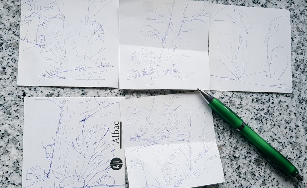 Super quick tree sketches on some post its.

#sketch #doodle #nature 