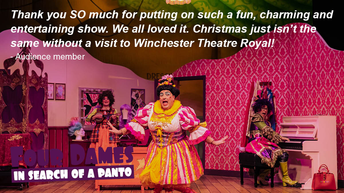 TRwinchester's tweet photo. "Christmas just isn't the same without a visit to Winchester Theatre Royal" - Our hearts are officially warmed! π₯°π #hellowinchester #christmasinwinchester #FourDames https://t.co/eJeA2i9cHx