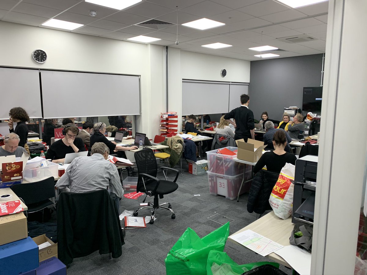 Campaign centres open in the small hours of the morning across Battersea, Putney and Tooting