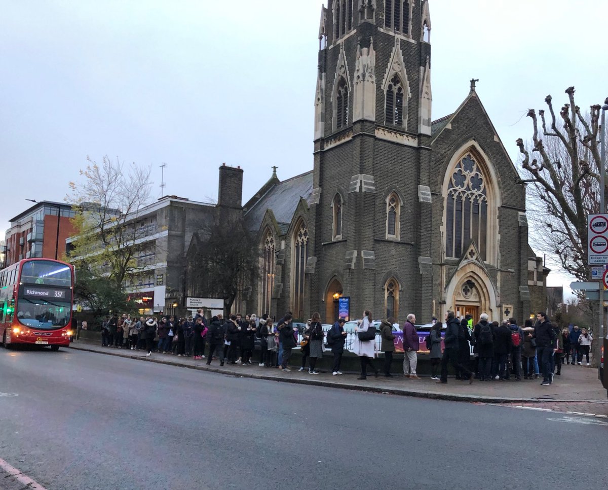 Early voting is extraordinary busy, with long lines forming outside polling stations across the borough. A good sign?