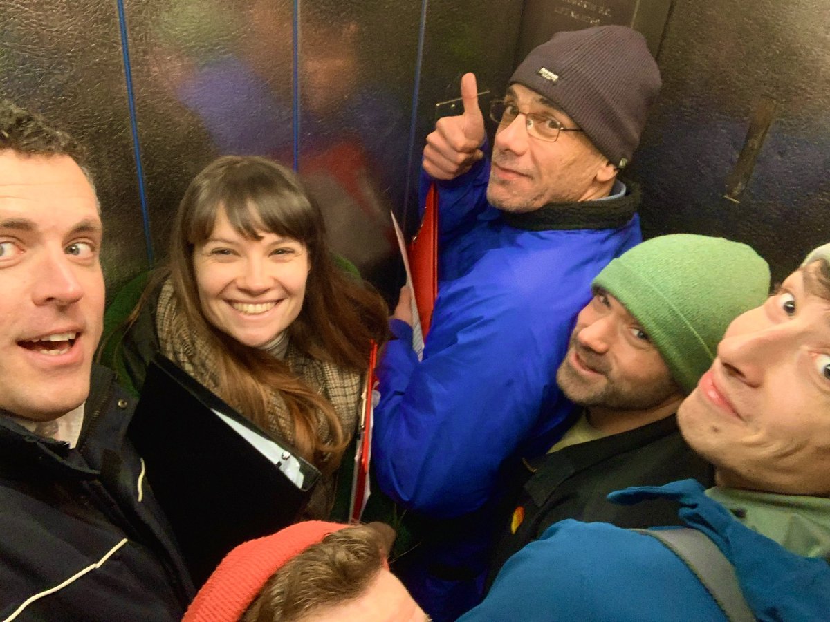 And it wouldn’t be an election campaign without a lot of time squeezed together in lifts 