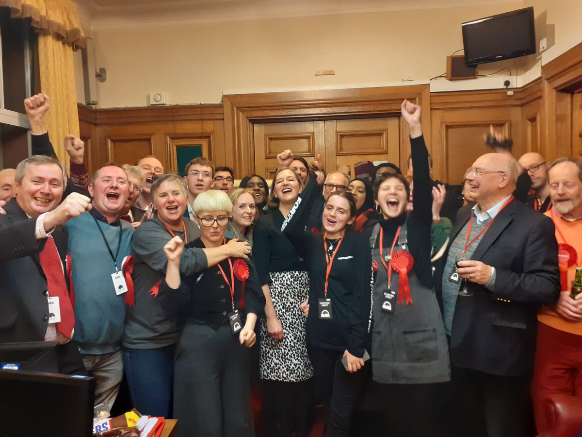 Putney - Labour gain! Councillor Fleur Anderson becomes an MP. The team heads to the Clapham Grand to celebrate & watch the rest of the night’s results