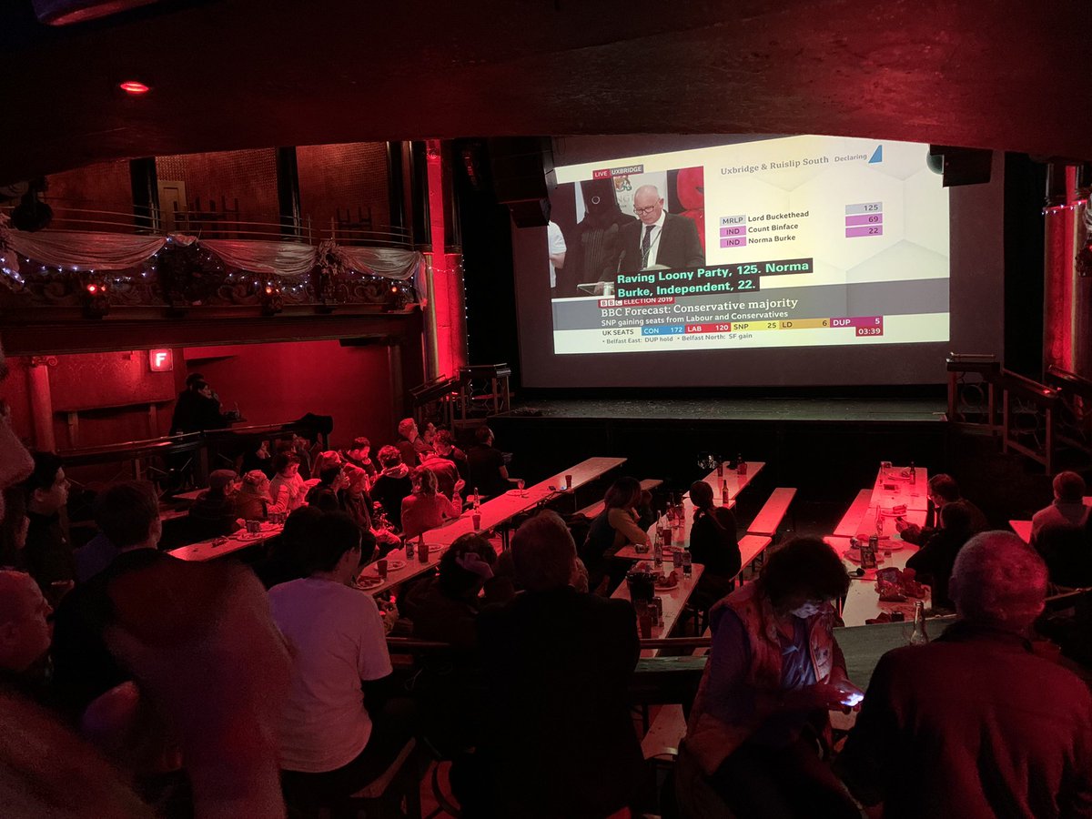 Putney - Labour gain! Councillor Fleur Anderson becomes an MP. The team heads to the Clapham Grand to celebrate & watch the rest of the night’s results
