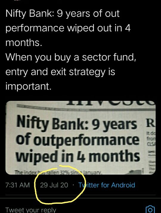 idineshptl's tweet photo. #Article_Art
On 29th July 2020( Niftybank close 22076)
In stock market
And you are force to convince that Banks...
Friday close 30604. https://t.co/sTlt5DSGzp