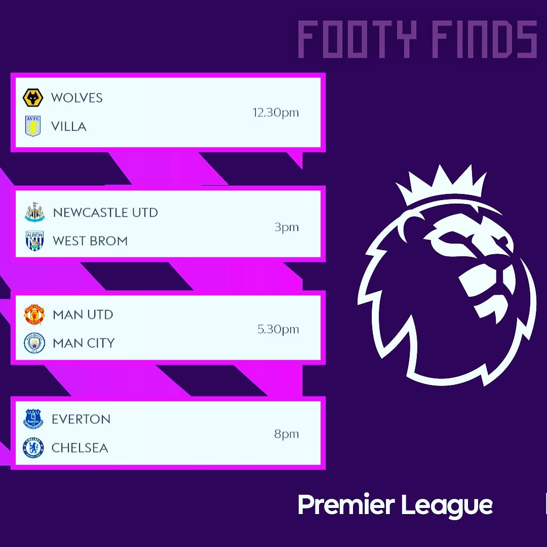 FootyFinds1's tweet photo. Four games in the PL today.

Including the Manchester Derby.

Will Manchester be Blue or Red by the end of today?

#PremierLeague #PL #ManchesterUnited #ManchesterCity #MCFC #MUFC #ManchesterDerby https://t.co/gZLbCHXsNg