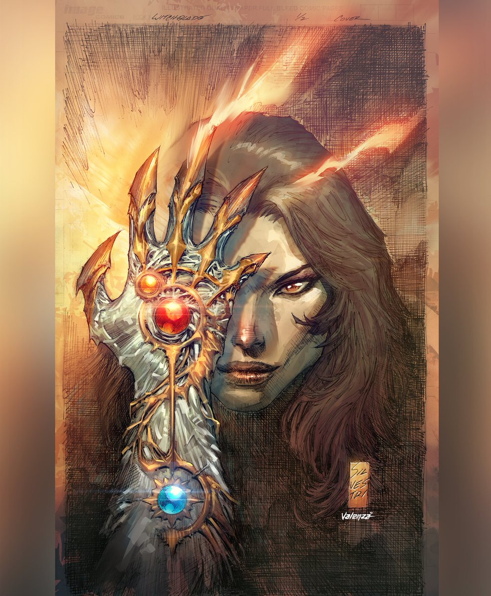 BryanValenza's tweet photo. Can't wait to show you the interiors! 🔥🔥

Witchblade #1/2 Cover
Art by the one and only @Marc_Silvestri
Colors by Bryan Valenza
@TopCow @ImageComics 

#comiccoloring #coloristforhire https://t.co/cok2A5bi5N