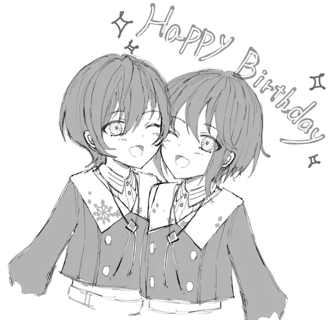 @enonk_u 
賢者ちゃん!お誕生日おめでとう。我らを好きなだけ愛でてもいいんじゃぞ
(改めておめでとう!) 