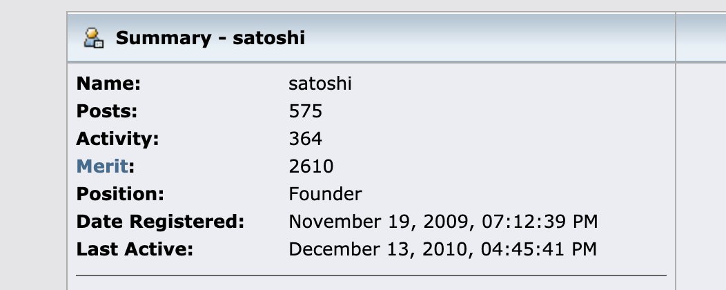pete_rizzo_'s tweet photo. ✨10 years ago today, Satoshi made his final post to the #Bitcoin Talk forum. 

The next day, he logged off, never to return. https://t.co/jnfgI1fXI6