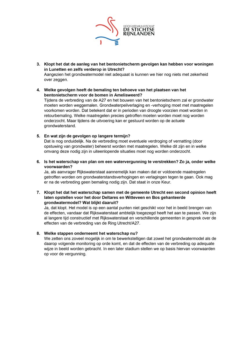 Grondwatermodel Rijkswaterstaat niet adequaat voor tracébesluit A27 (Amelisweerd) waternatuurlijk.nl/water-natuurli…