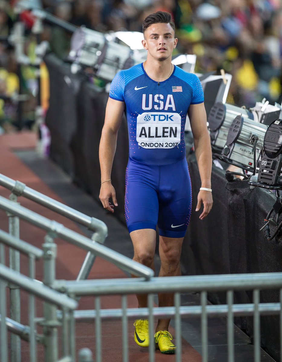 Devon Allen American multisport athlete big big big bulge.