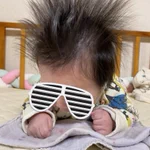 ロックバンド並の赤ちゃん!ヘビィメタルな頭は誰にも負けない!