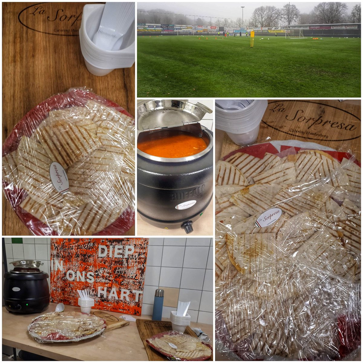 Laatste training HHC Hardenberg 1 goed afsluiten met La Sorpresa Catering.