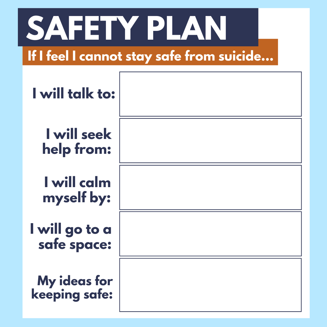 Grassroots Suicide Prevention on Twitter: "A safety plan can be used if you feel you cannot stay safe from suicide. It can be helpful knowing who you can talk to or ways