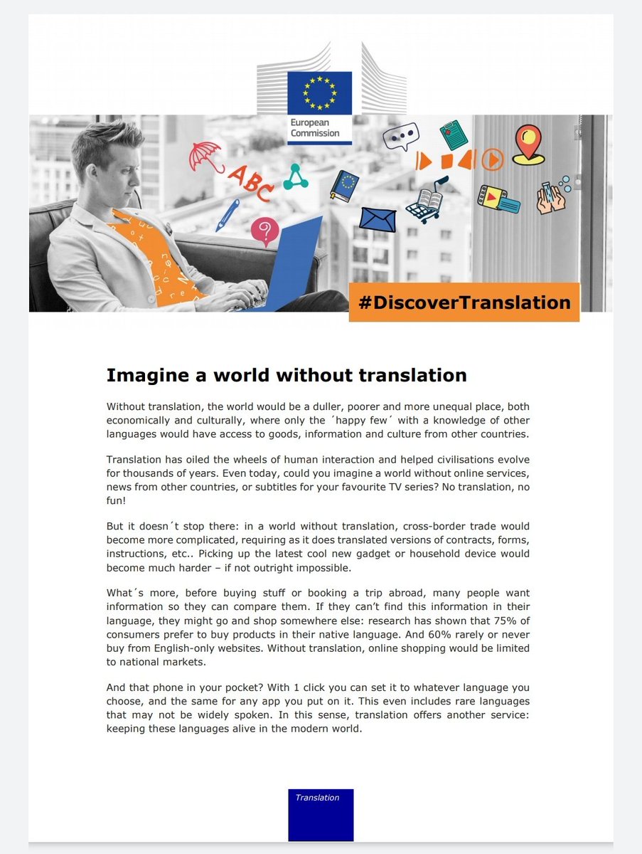 WycHighMFL's tweet photo. Can you imagine a world without translation? It's hard to even start thinking. Read the leaflets below to find out more about what sort of things translators do. With special thanks to @translatores
#Careers #limitlessAmbition #lookbeyond #WycHighMFL https://t.co/LyYV6f0zV4