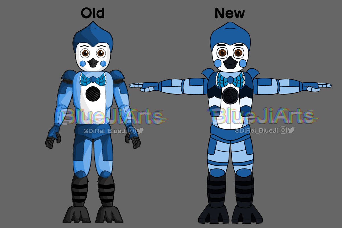 DiRel_BlueJi's tweet photo. BlueJi Ver 2.0 Sheet, I made some changes on him and it turn out way better than the old one, you may do fanart or model if you want to #FNAF #FiveNightsAtFreddys #FNAFOC #BlueJi https://t.co/N9qJHONqHP
