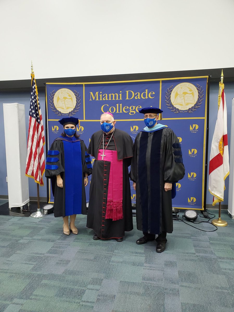 Ready for our first #Classof2020 Commencement with our keynote speaker, Archbishop <a href="/ThomasWenski/">Thomas Wenski</a>. #BeMDC #MDCGrad