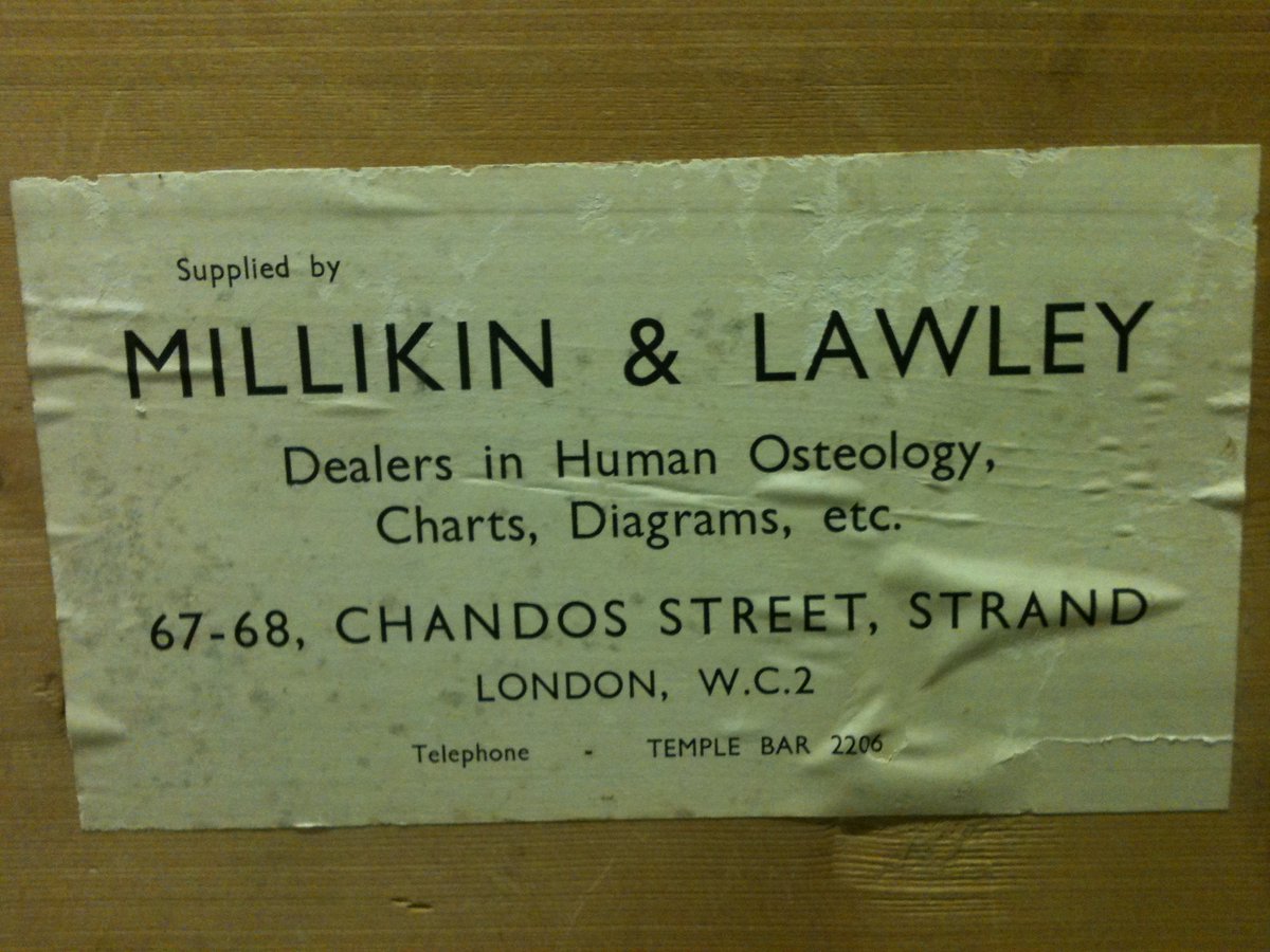 Millikin and Lawley supplied osteological material from various addresses in the Strand in London from 1815-c.1910.