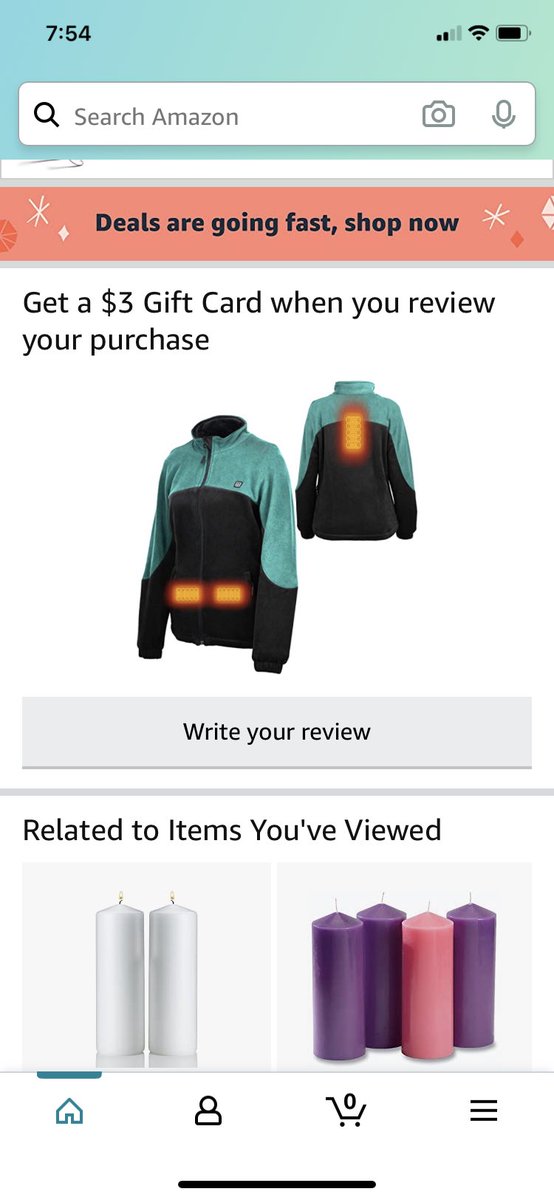 bled2him's tweet image. Good morning @amazon thanks for having a “review your purchase” on the app. Totally wanted my wife to see this before Christmas.