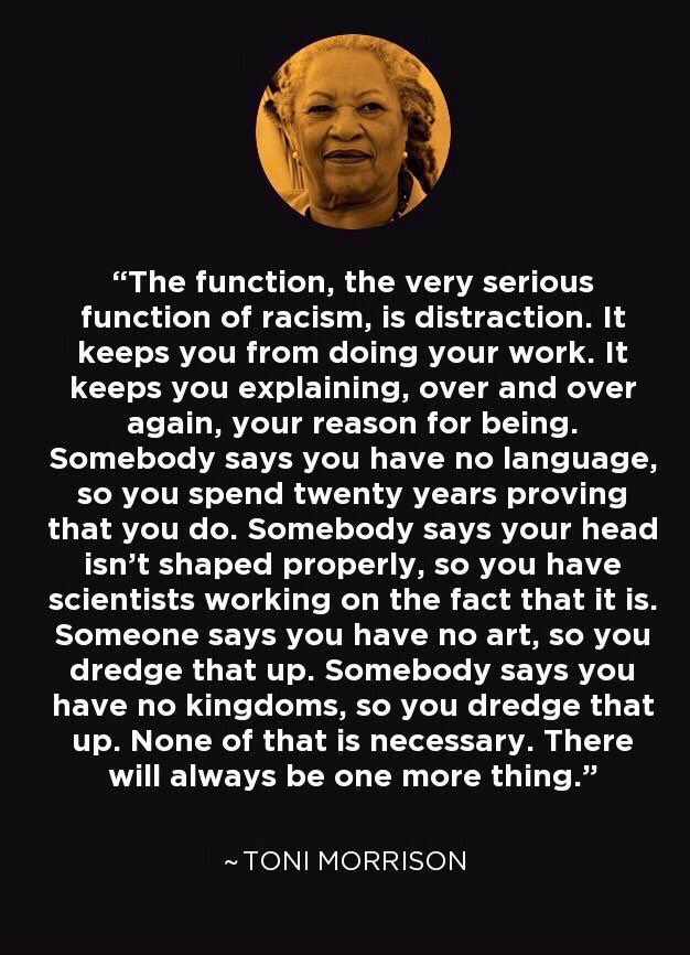 For many of us, it’s impossible to know what we could achieve if we weren’t operating on a booby-trapped obstacle course. All that time lost to fighting for equality and basic dignity. The very question is a hypothetical. How tragic is that?  #CharitySoWhite