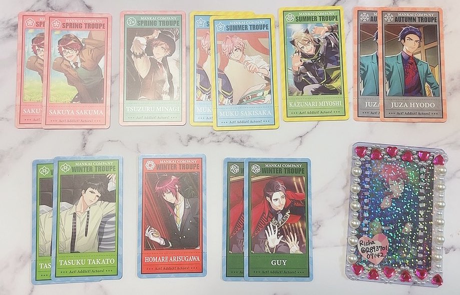 R89370107142's tweet photo. 【交換 譲渡】 A3! チケコレ チケットコレクション

譲) 箔→ 莇 紬 東
咲也 綴 椋 一成 十座 丞 誉 ガイ

求) 太一 または定価＋送料

✶箔⇋箔のみ
✶纏めての方優先
✶郵送＞栄(名古屋)手渡し可能性

検索からもお気軽にお声かけください！ https://t.co/B9RngWXVmu