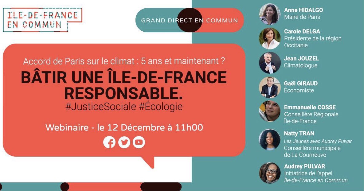 CarelleAlex's tweet photo. Passionnant débat sur l'avenir de la plus grande région d'Europe et les solutions locales pour faire vivre l'Accord de Paris @COP21 🌍. Merci @emmacosse @JouzelJean @GaelGiraud_CNRS pour leur contribution experte et bravo @Natty_tran pour son enthousiasme. #GrandDirectEnCommun 🤓 https://t.co/yxQmZimyZP