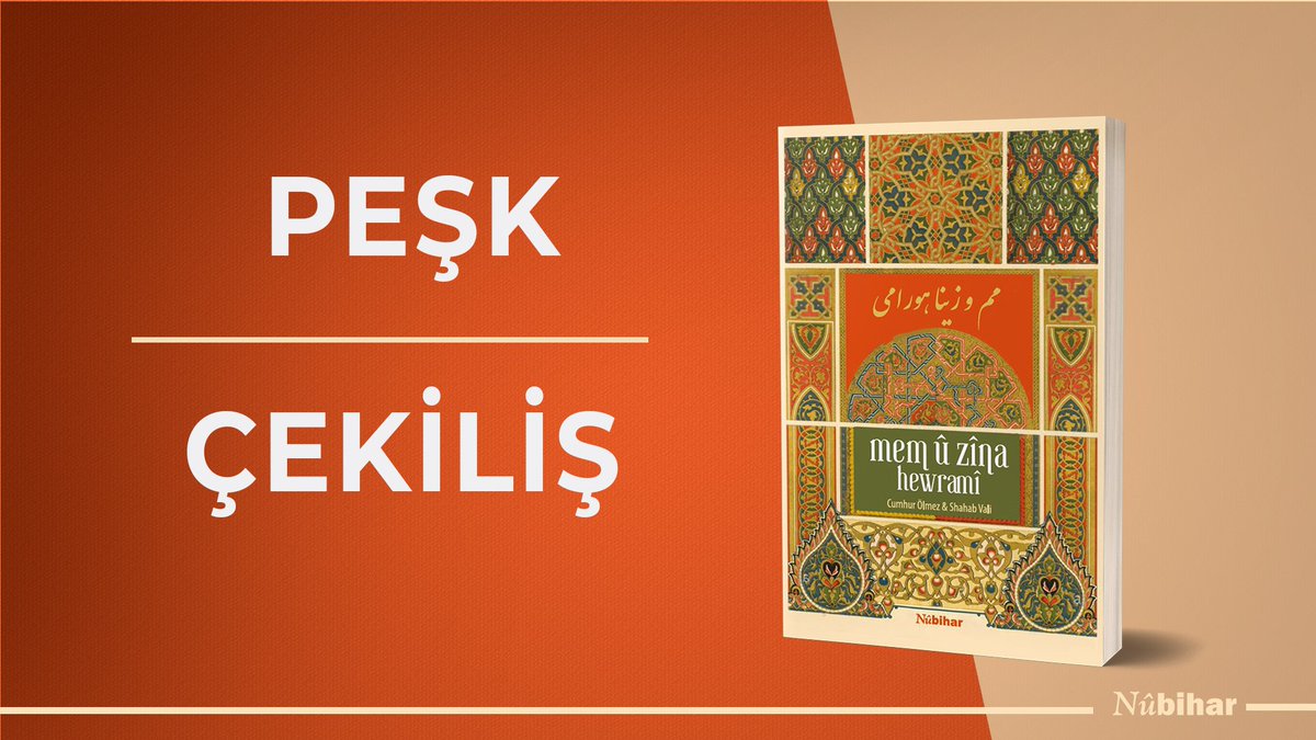 🎁 PEŞK 
Emê Mem û Zîna Hewramî bo pênc kesan di encama peşkê de diyarî bikin. Kesên tevlî peşkê bibin, rûpela me bişopînin û vê parvekirinê RT bikin. Encam roja sêşemê dê diyar bibe. 

- 
🎁 ÇEKİLİŞ
Mem û Zîna Hewramî'yi, sayfayı beğenen ve RT eden 5 kişiye hediye edeceğiz.