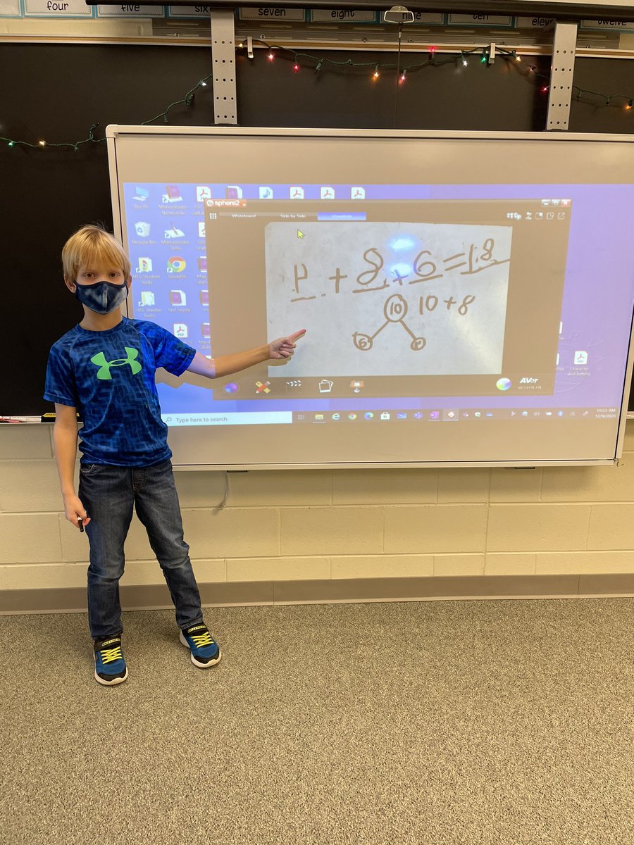 Sharing their strategy in math <a href="/MrsCookHES/">Mrs. Cook's Class</a> <a href="/heartlandhawks/">Heartland Elementary</a>