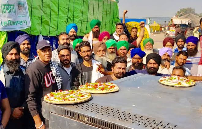 iyctripura's tweet photo. These Pizza accurately denotes the contention of #FarmersProtests. The farmers from Bihar are protesting to be as prosperous as farmers from Punjab &amp; Haryana, who are protesting to not lose their prosperity for corporate gains.
#FarmersProtests2020 
@HansrajMeena @TribalArmy https://t.co/54XBqg1KST