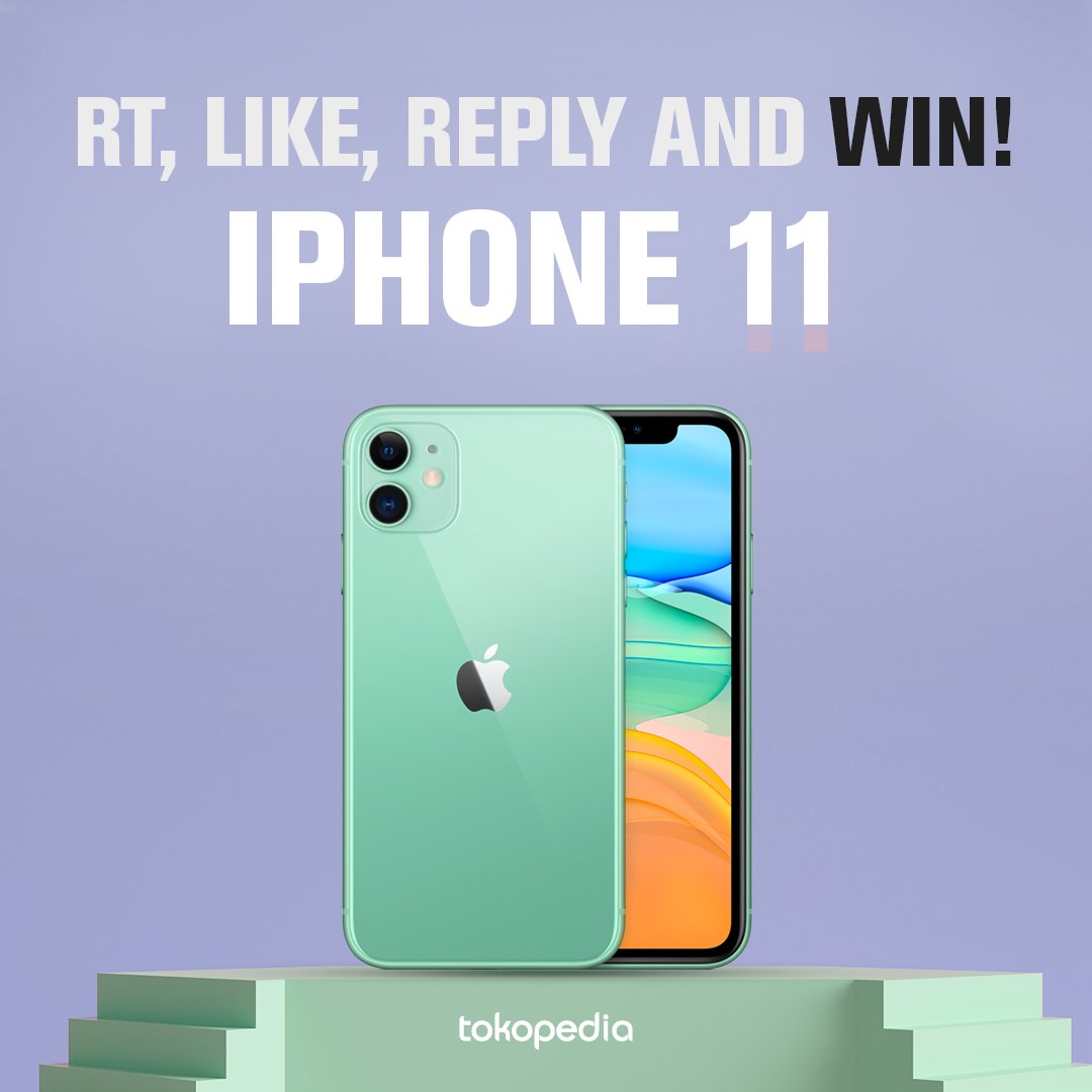tokopedia's tweet photo. 🎊GIVEAWAY IPHONE 11🎊

Syaratnya: 

1. Follow twitter @tokopedia 
2. RT dan LIKE tweet ini 
3. Reply "WIB TV SHOW DESEMBER"  dan gunakan hashtag #TokopediaXEvenOfDay #TokopediaXOMG #WIBTVSHOWDesember SEBANYAK-BANYAKNYAAA https://t.co/4XzC3qO9St