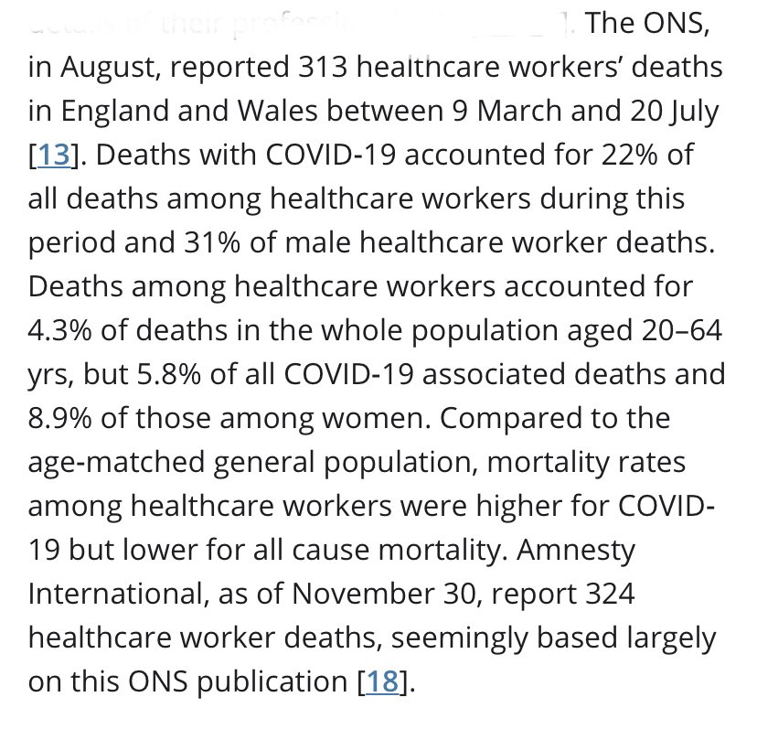It is difficult to be clear whether the increased infection risk translates to a higher mortality rate - but on balance ONS data suggest it probably does.Even if relative fitness/youth minimises deaths ....the key has to be stopping infection at source5/9