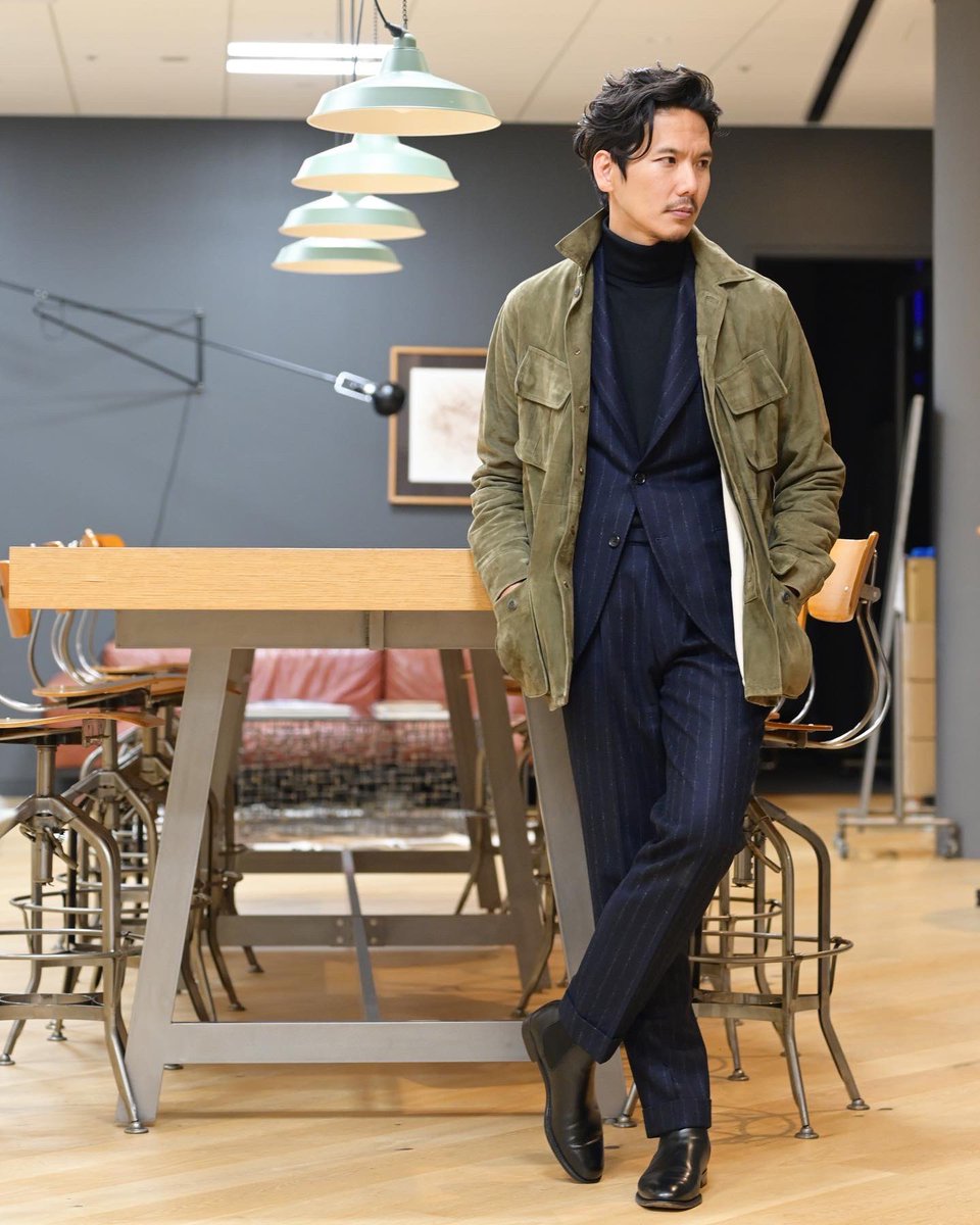 【DEADSTOCK】タグ❕️ASPESI × 麻布テーラー別注 M65西口修平 冬の装いにフランネルスーツのアウターとして、 朝出かける前に