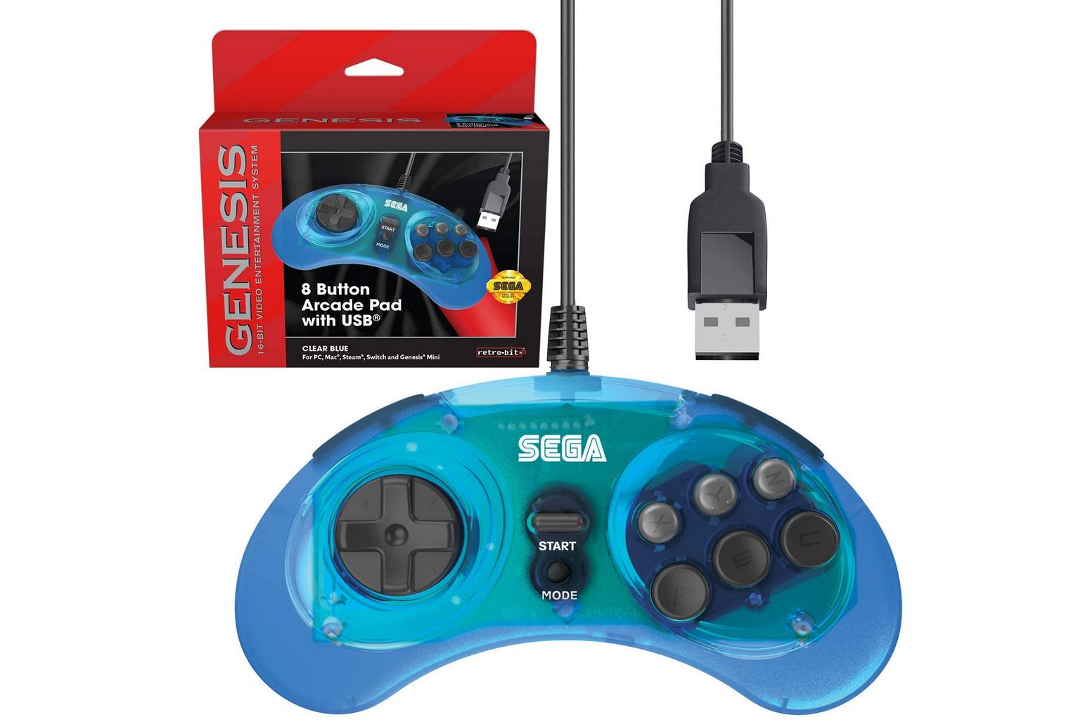 Cheap Ass Gamer Retro Bit Official Sega Genesis Usb Controller 8 Button Arcade Pad For Sega Genesis Mini Switch Pc Mac Steam 15 19 Via Amazon Lightning Deal T Co Rvxeyzd5dh T Co Dvsusbqoug